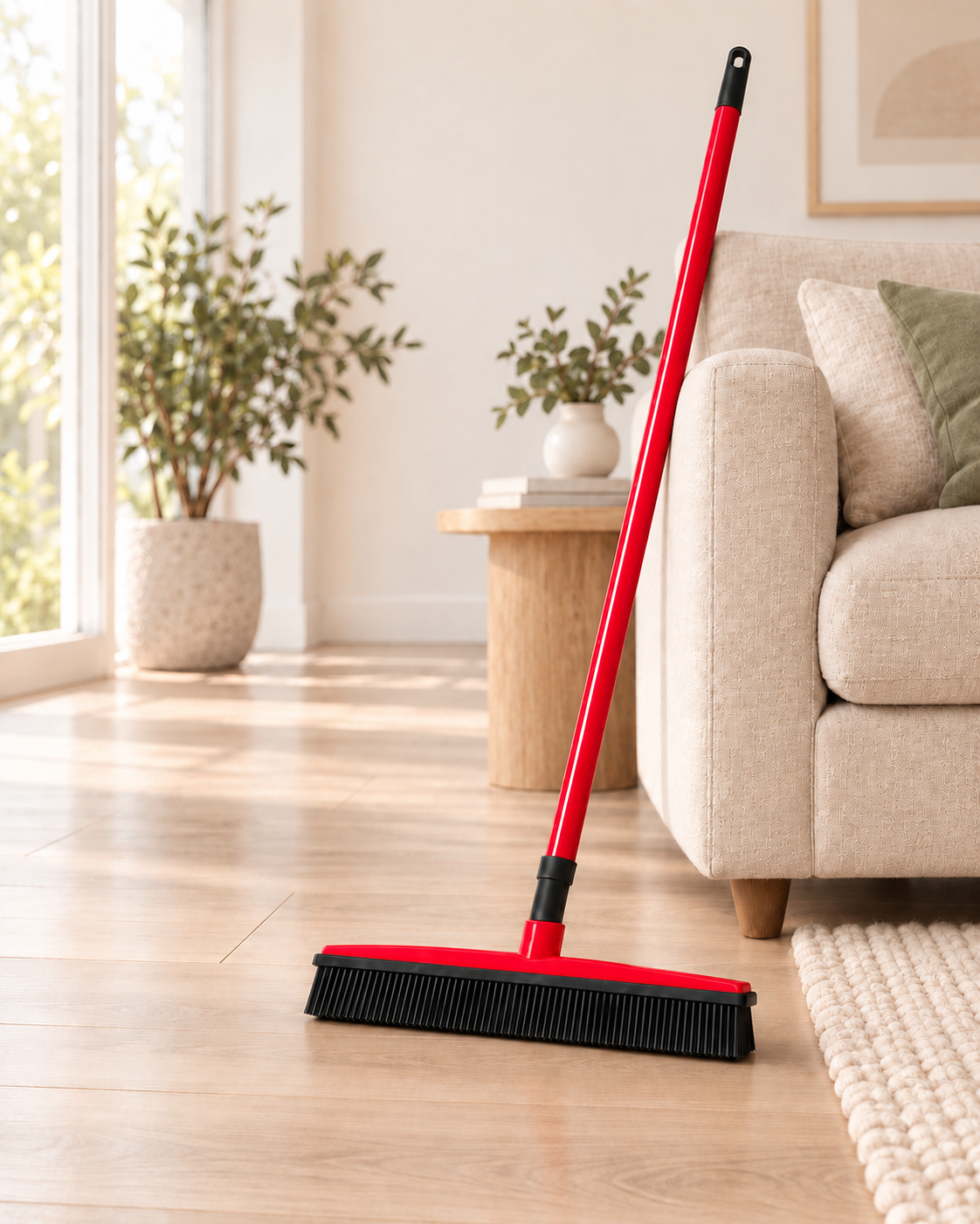 Cat Hair Removal Rubber Broom