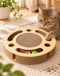 2-in-1 Interactive Cat Scratcher & Ball Track Toy