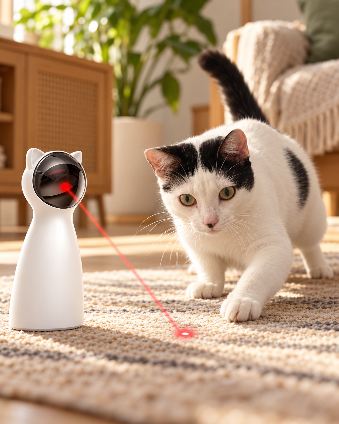 Smart Automatic Laser Toy for Cats – Timer & Remote